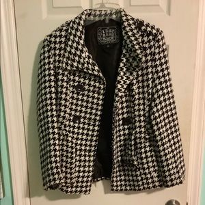 {Last Kiss} Chevron Pattern Pea Coat